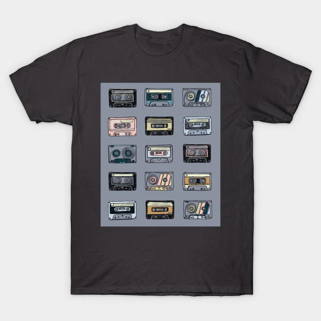 audio music cassettes, tapes T-Shirt by MugDesignStore